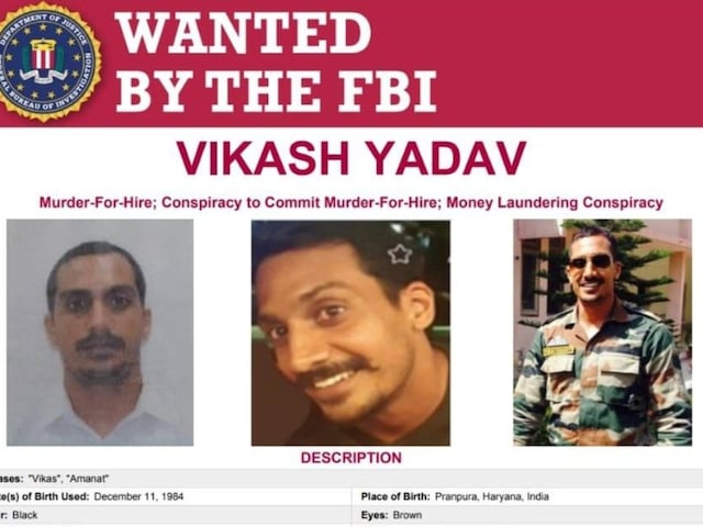 The US indictment has published a picture of Vikash Yadav in military fatigues. (Image: FBI)